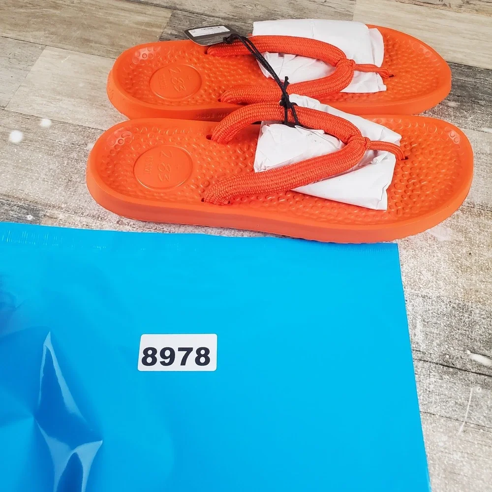 Allbirds Sugar Zeffer 2 Mens Sandals Size 11 Comfort Buoyant Orange Flip Flop